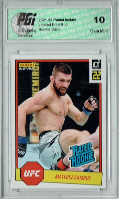 Mateusz Gamrot 2022 Panini Instant #RR23 UFC 1/492 Rated Rookie Card PGI 10