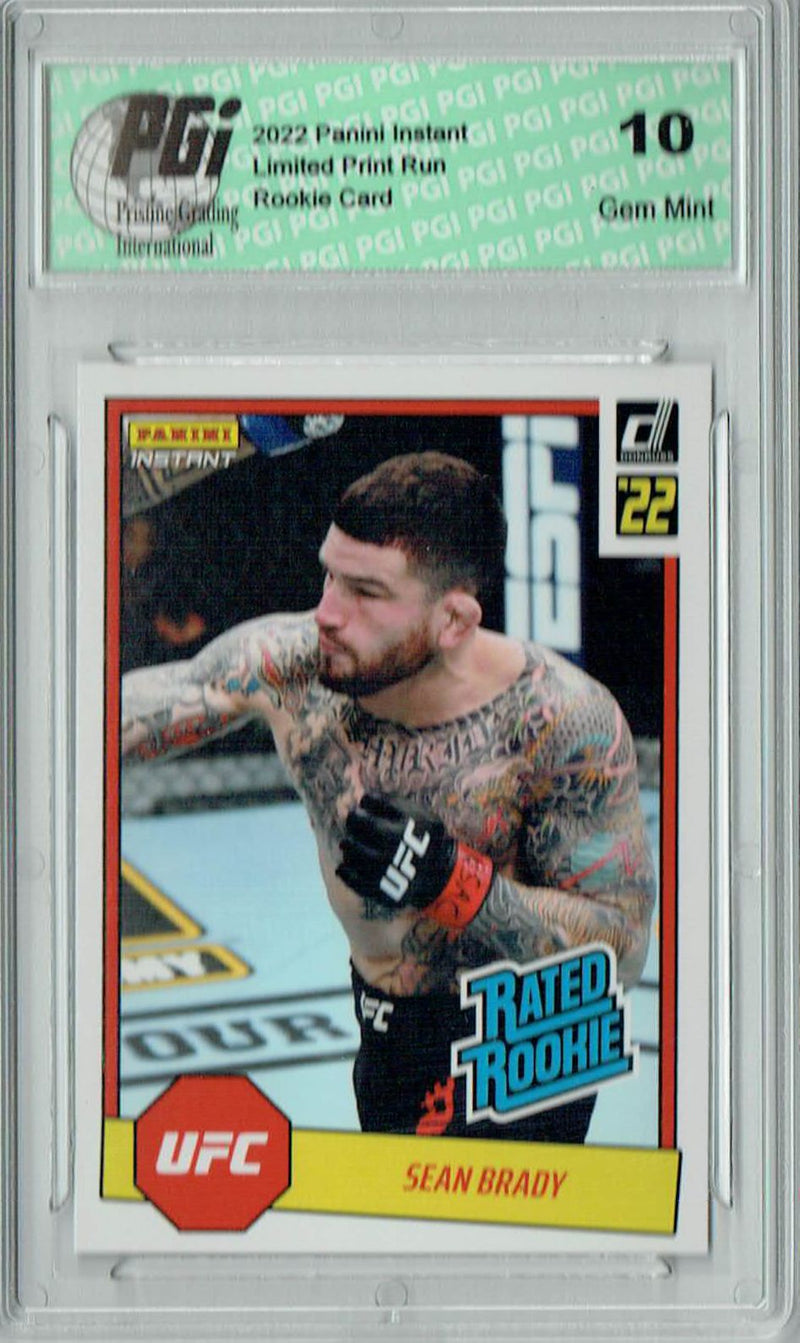 Sean Brady 2022 Panini Instant #RR28 UFC 1/492 Rated Rookie Card PGI 10