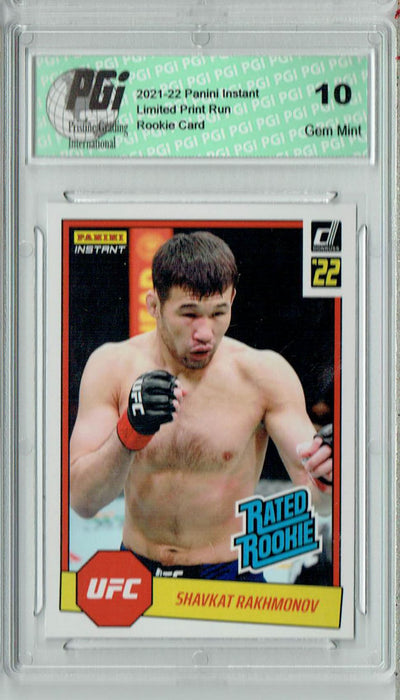 Shavkat Rahkmonov 2022 Panini Instant #RR31 UFC 1/492 Rated Rookie Card PGI 10