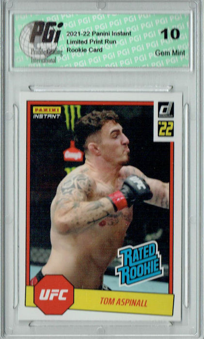 Tom Aspinall 2022 Panini Instant #RR34 UFC 1/492 Rated Rookie Card PGI 10