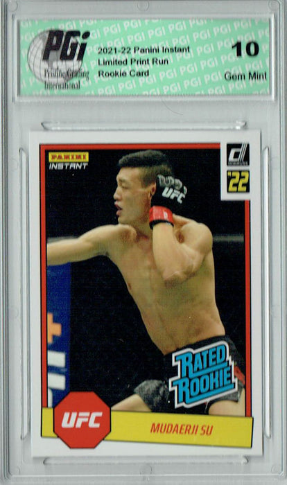 Mudaerji Su 2022 Panini Instant #RR32 UFC 1/492 Rated Rookie Card PGI 10