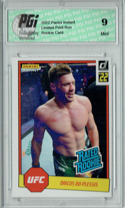 PGI 9 Dricus Du Plessis 2022 Panini Instant #RR13 UFC 1/492 Rated Rookie Card