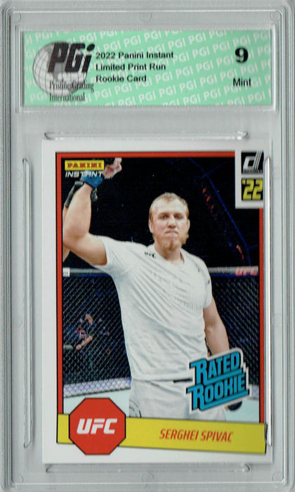 PGI 9 Serghei Spivac 2022 Panini Instant #RR30 UFC 1/492 Rated Rookie Card