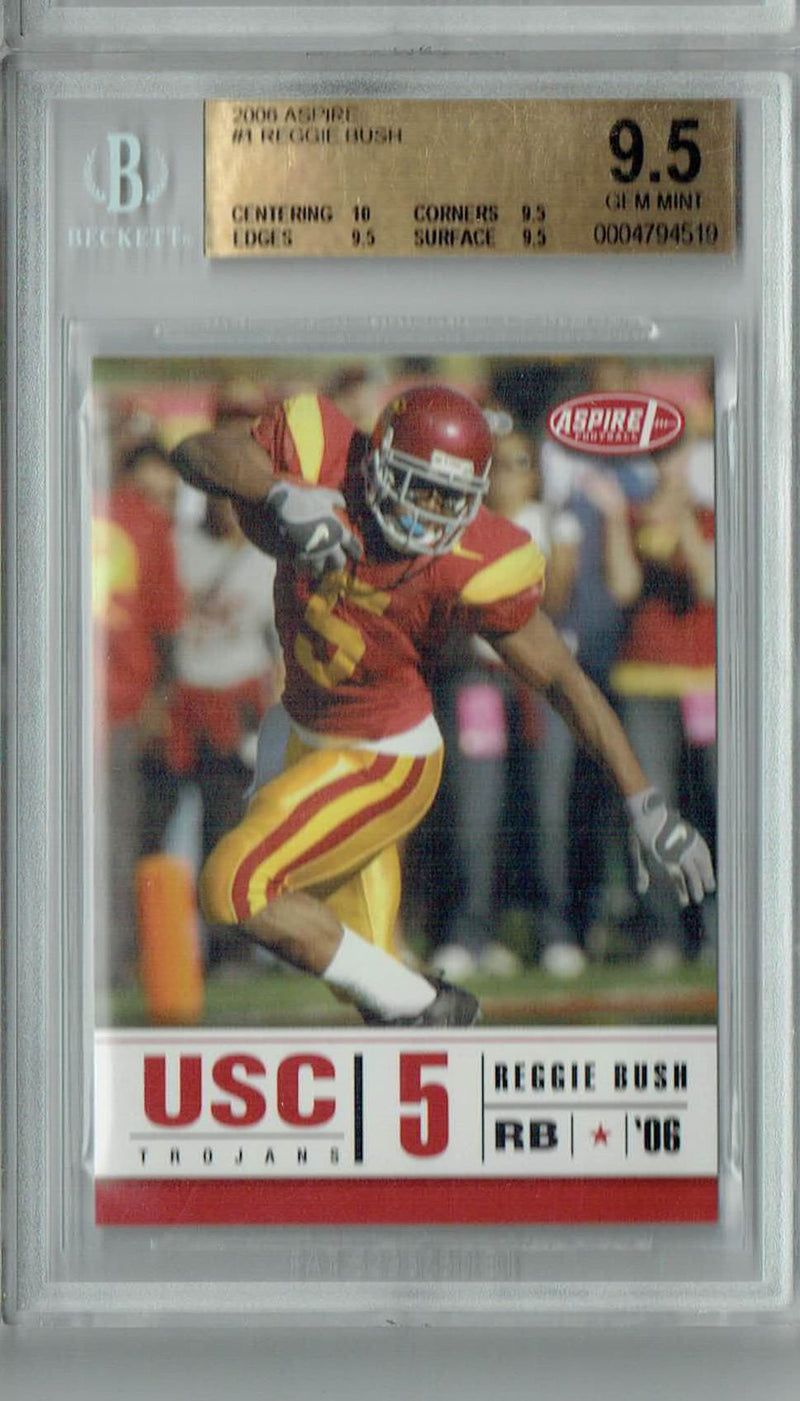 Reggie Bush BGS 9.5 GEM 2006 Sage Aspire Rookie Card #1