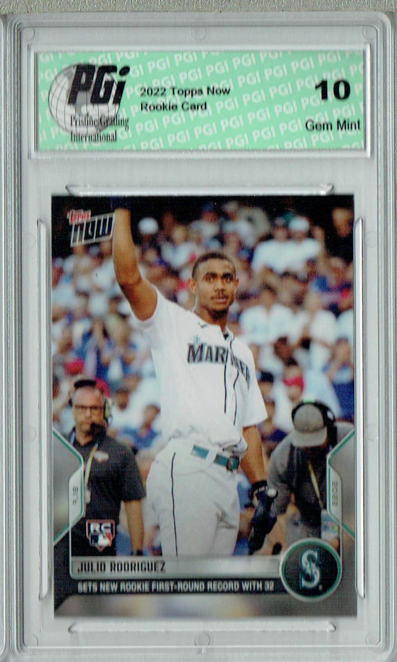 Julio Rodriguez 2022 Topps Now #568 Print Run: 4,576 Rookie Card PGI 10