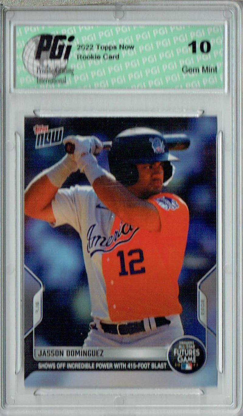 Jasson Dominguez 2022 Topps Now #549 Futures Game 415 ft HR Rookie Card PGI 10