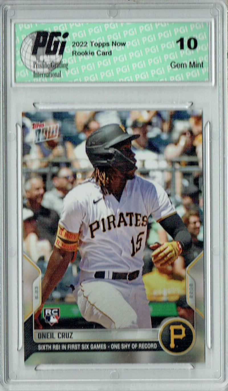 Oneil Cruz 2022 Topps Now #398 Print Run: 1,376 Rookie Card PGI 10