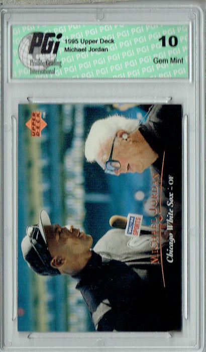 Michael Jordan 1995 Upper Deck Baseball #200 Chicago White Sox Card PGI 10