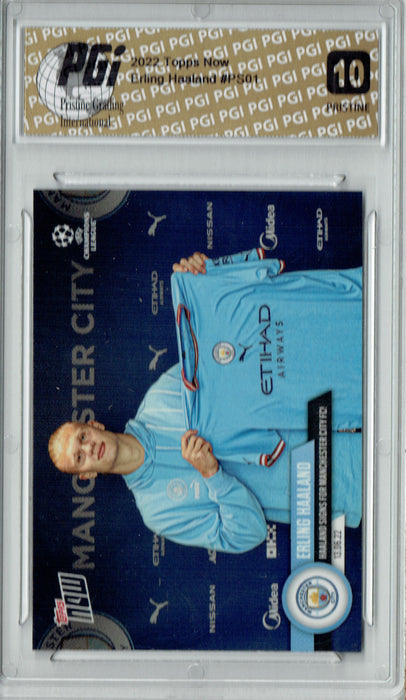 Erling Haaland 2022 Topps Now #PS01 PRISTINE Trading Card PGI 10