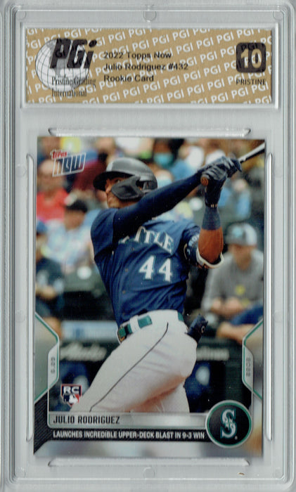 Julio Rodriguez 2022 Topps Now #432 PRISTINE Rookie Card PGI 10