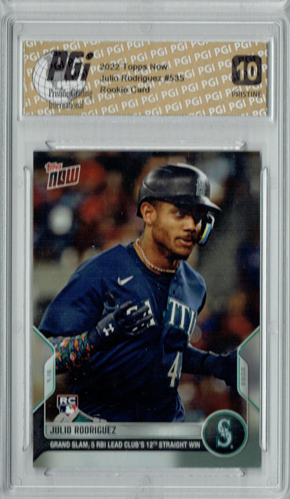 Julio Rodriguez 2022 Topps Now #535 PRISTINE Rookie Card PGI 10