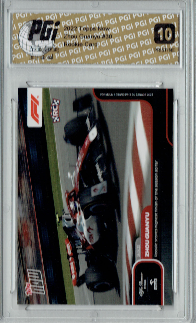 Zhou Guanyu 2022 Topps Now #30 PRISTINE Rookie Card PGI 10