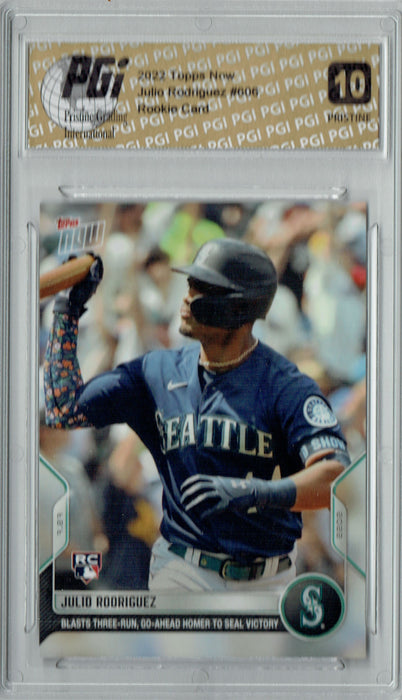 Julio Rodriguez 2022 Topps Now #606 PRISTINE Rookie Card PGI 10