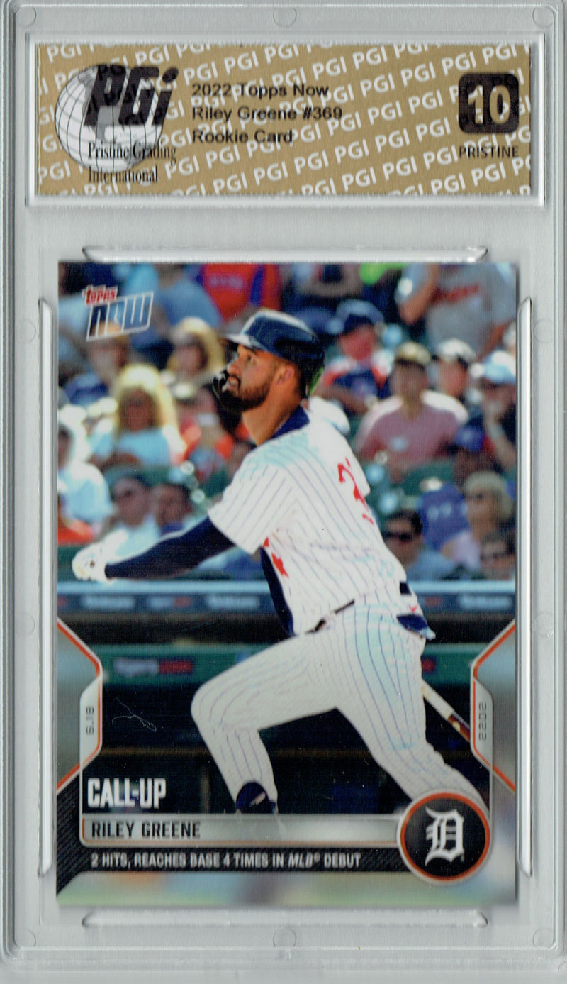Riley Greene 2022 Topps Now #369 PRISTINE Rookie Card PGI 10