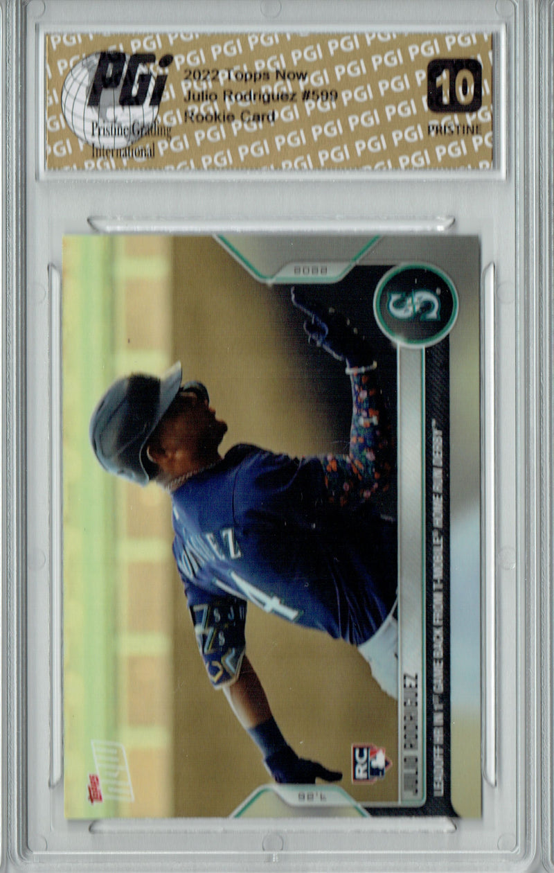 Julio Rodriguez 2022 Topps Now #599 PRISTINE Rookie Card PGI 10