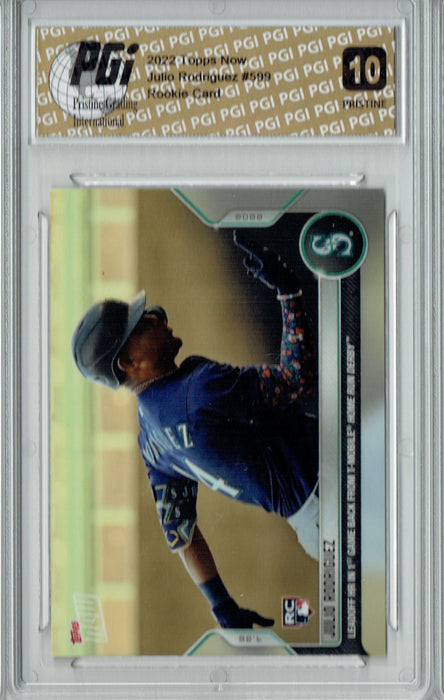 Julio Rodriguez 2022 Topps Now #599 PRISTINE Rookie Card PGI 10