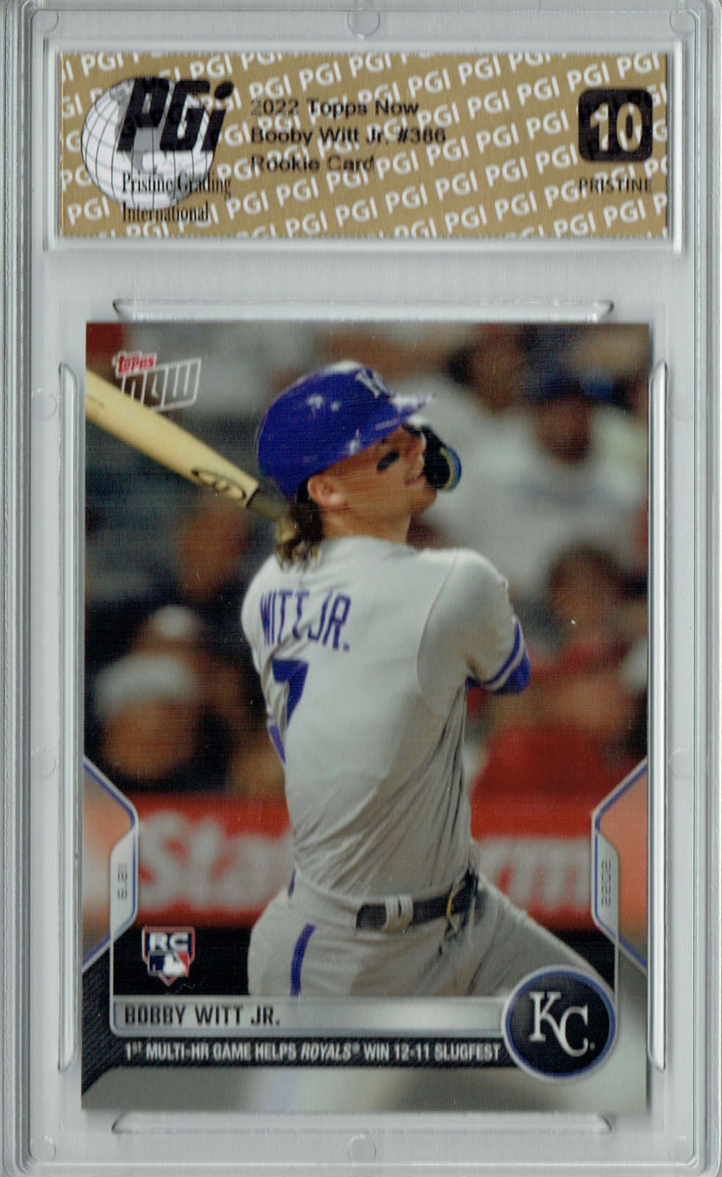 Bobby Witt Jr. 2022 Topps Now #386 PRISTINE Rookie Card PGI 10
