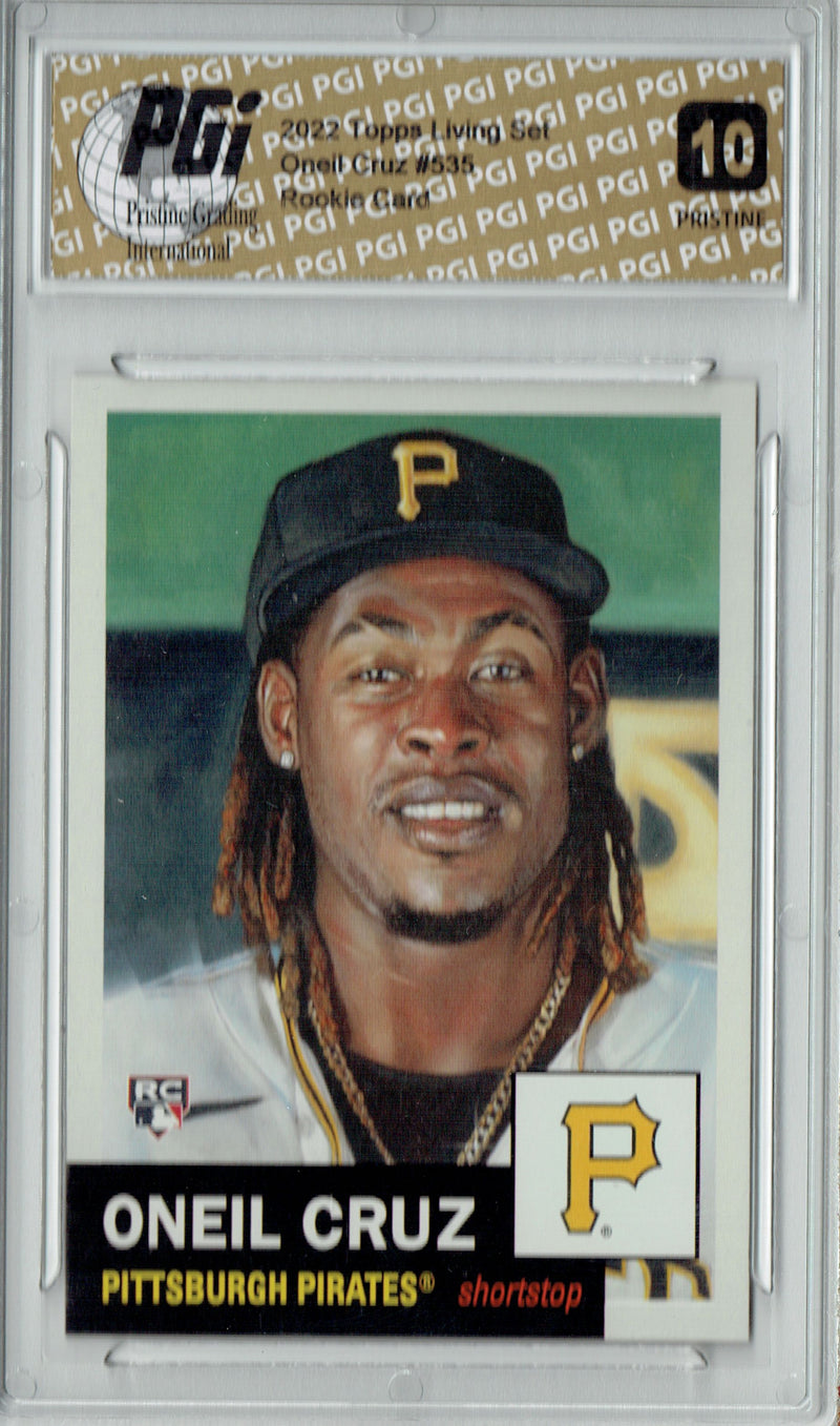 Oneil Cruz 2022 Topps Living Set #535 PRISTINE Rookie Card PGI 10