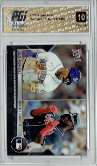 Julio Rodriguez Michael Harris 2022 Topps Now #887 PRISTINE Rookie Card PGI 10