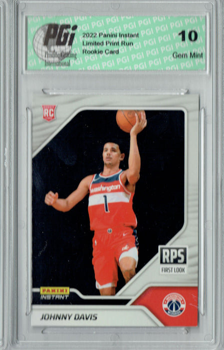 Johnny Davis 2022 Panini Instant #RPS-9 First Look 1 of 1205 Rookie Card PGI 10