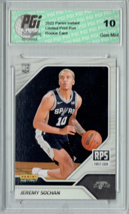 Jeremy Sochan  2022 Panini Instant #RPS-8 First Look 1/1211 Rookie Card PGI 10