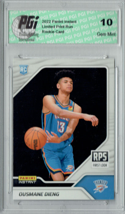 Ousmane Dieng  2022 Panini Instant #RPS-10  First Look 1/1199 Rookie Card PGI 10