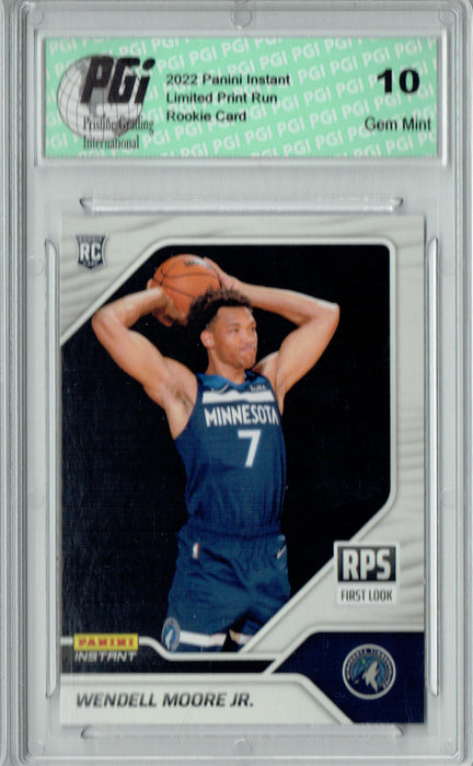 Wendell Moore Jr. 2022 Panini Instant RPS23 First Look 1/1226 Rookie Card PGI 10