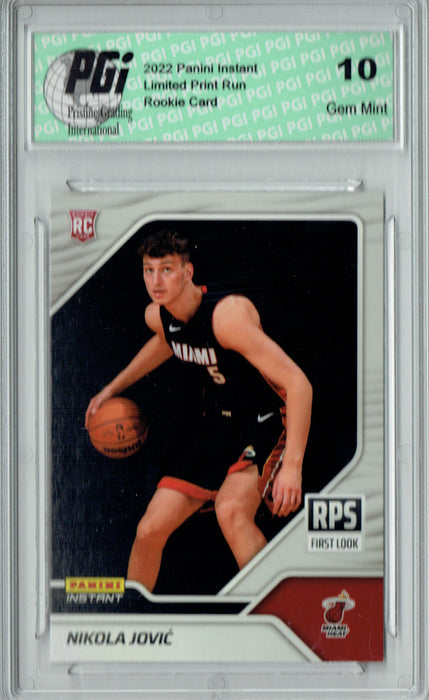 Nikola Jovic  2022 Panini Instant #RPS24 First Look 1/1226 Rookie Card PGI 10