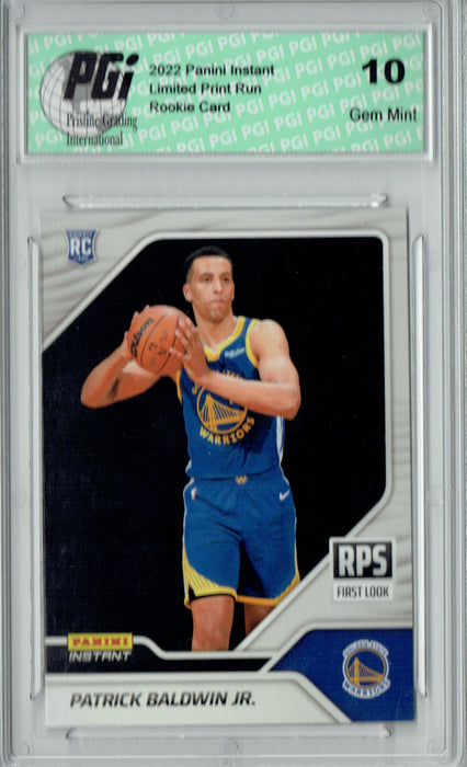 Patrick Baldwin 2022 Panini Instant RPS25 First Look 1/1199 Rookie Card PGI 10