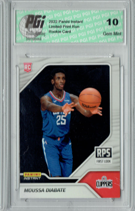 Moussa Diabate 2022 Panini Instant #RPS-35 First Look 1/1199 Rookie Card PGI 10