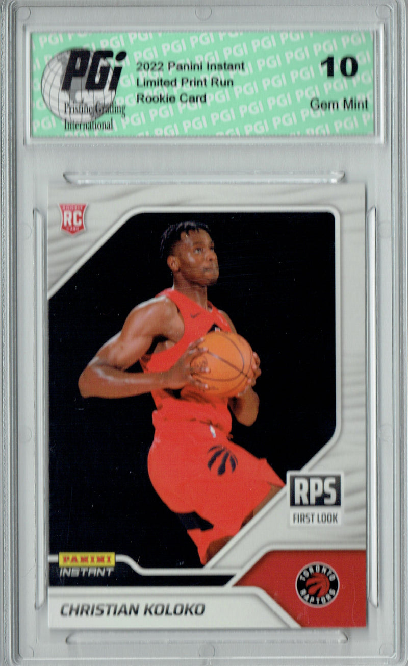 Christian Koloko 2022 Panini Instant #RPS30 First Look 1/1304 Rookie Card PGI 10