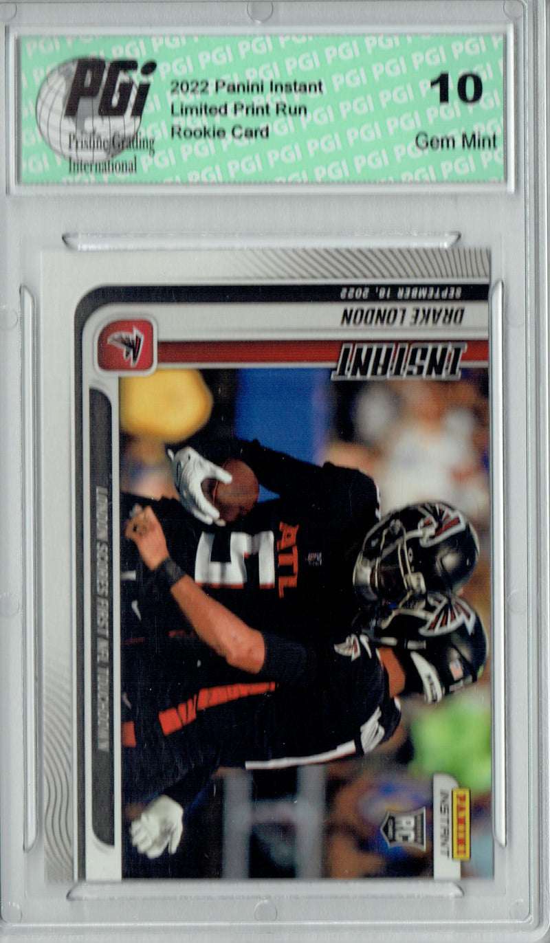 Drake London 2022 Panini Instant #21 Falcons Only 339 Made! Rookie Card PGI 10