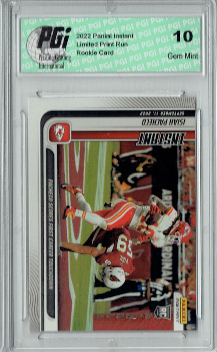 Isiah Pacheco 2022 Panini Instant #12 Chiefs Only 266 Made! Rookie Card PGI 10