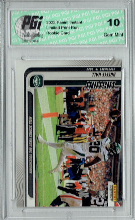 Breece Hall 2022 Panini Instant #15 Jets Only 240 Ever Made Rookie Card PGI 10