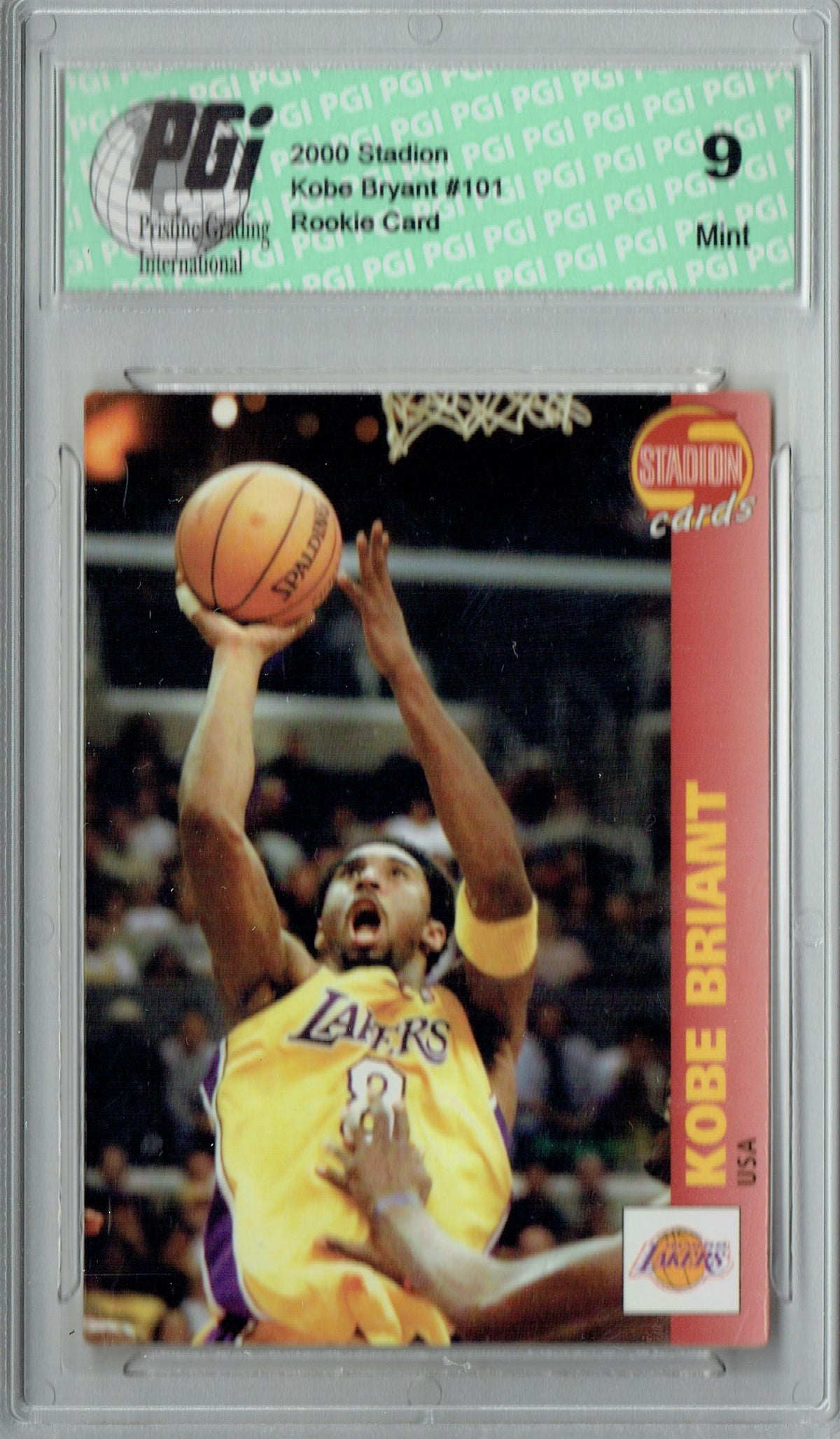 PGI 9 Kobe Bryant 2000 Stadion World Stars #101 Rookie Card — Rookie Cards