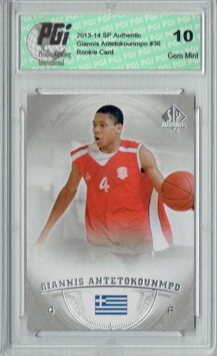 Giannis Antetokounmpo 2013-14 SP Authentic #36 Rookie Card PGI 10