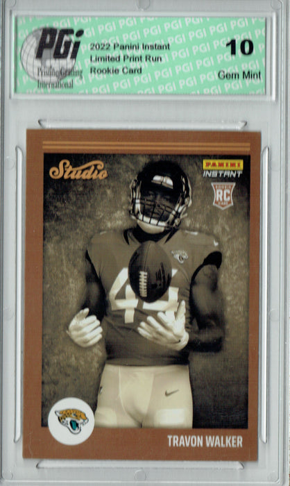 Travon Walker  2022 Panini Studio #S1 1/911 Made Rookie Card PGI 10