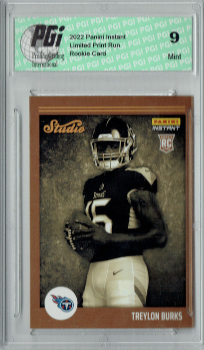 PGI 9 Treylon Burks  2022 Panini Studio #S10 1/911 Made Rookie Card