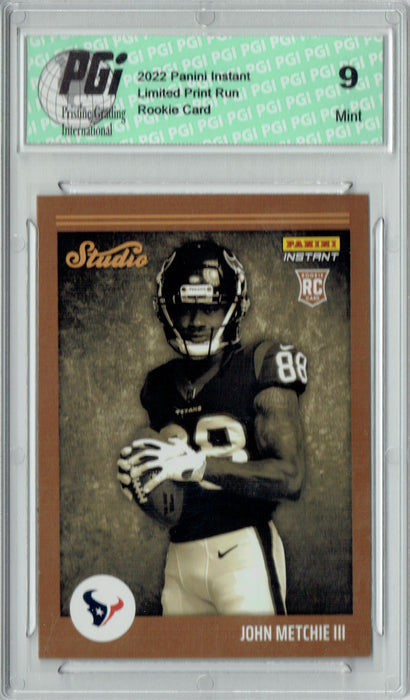 PGI 9 John Metchie III  2022 Panini Studio #S16 1/911 Made Rookie Card