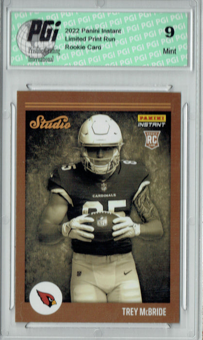 PGI 9 Trey McBride  2022 Panini Studio #S21 1/911 Made Rookie Card