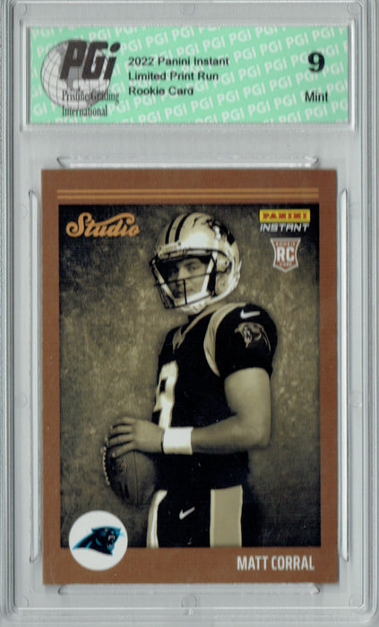 PGI 9 Matt Corral  2022 Panini Studio #S28 1/911 Made Rookie Card