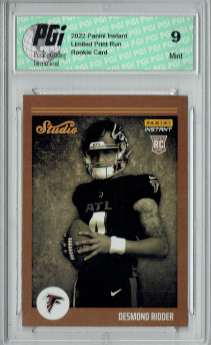 PGI 9 Desmond Ridder  2022 Panini Studio #S24 1/911 Made Rookie Card