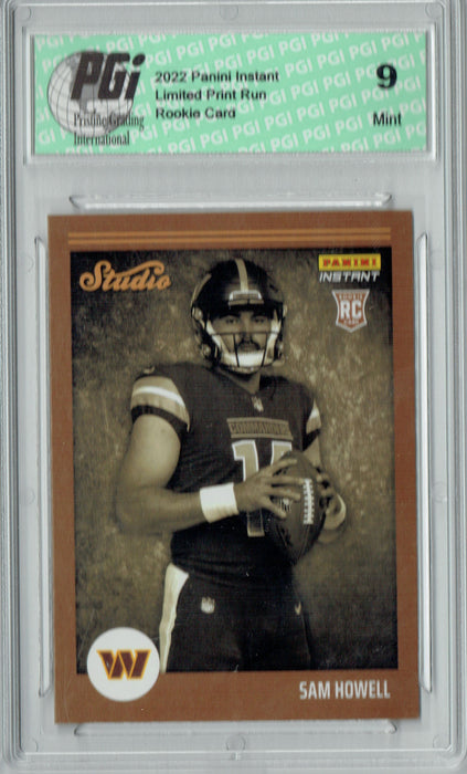 PGI 9 Sam Howell  2022 Panini Studio #S41 1/911 Made Rookie Card
