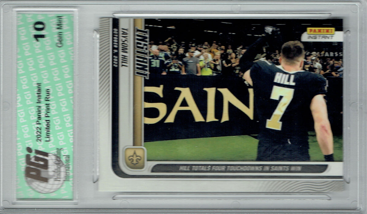 Taysom Hill 2022 Panini Instant #53 Only 141 Ever Made! Trading Card PGI 10