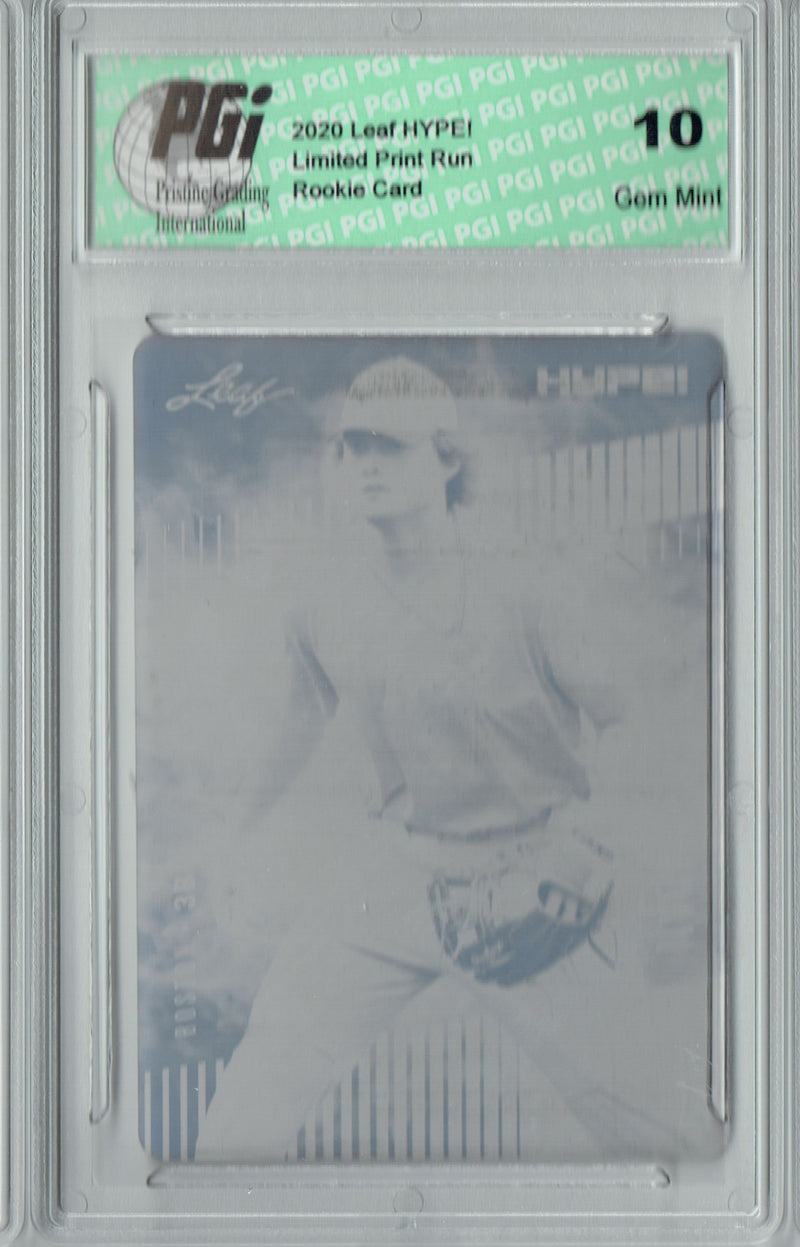 Blaze Jordan 2020 LEAF HYPE! #43 Black Printing Plate 1 of 1 Rookie Card PGI 10