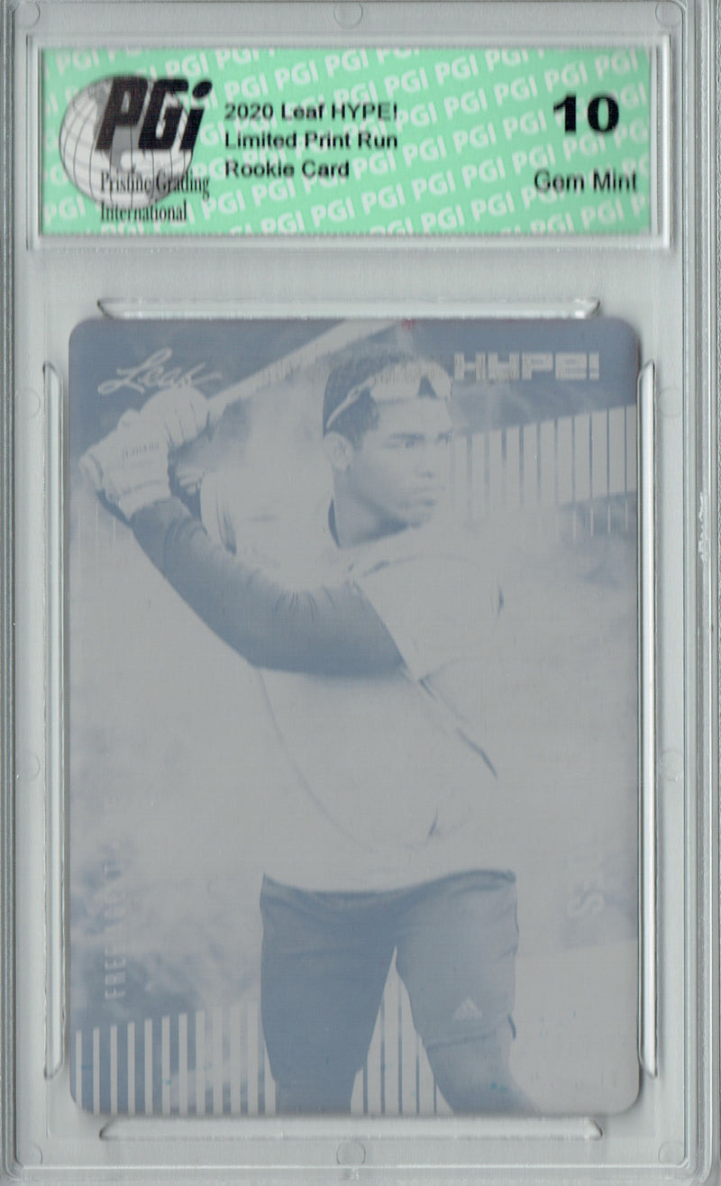 Yoelqui Cespedes 2020 LEAF HYPE! #42 Black Printing Plate 1 of 1 Rookie Card PGI 10