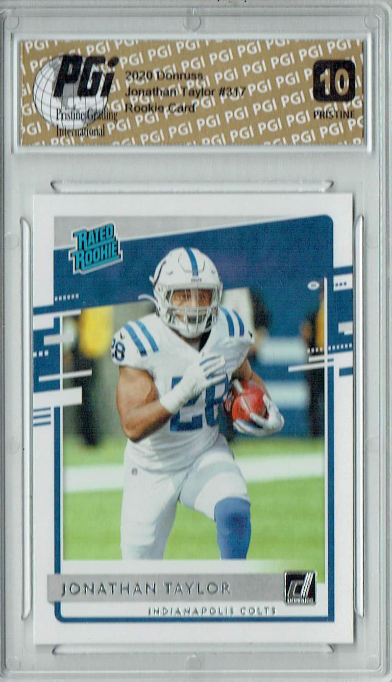Jonathan Taylor 2020 Donruss #317 PRISTINE Rookie Card PGI 10