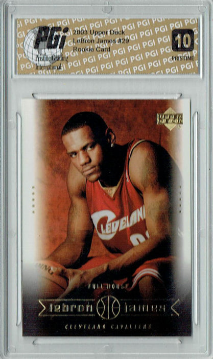 LeBron James 2003 Upper Deck Set #29 PRISTINE Rookie Card PGI 10