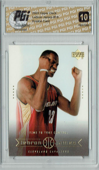 LeBron James 2003 Upper Deck Set #19 PRISTINE Rookie Card PGI 10