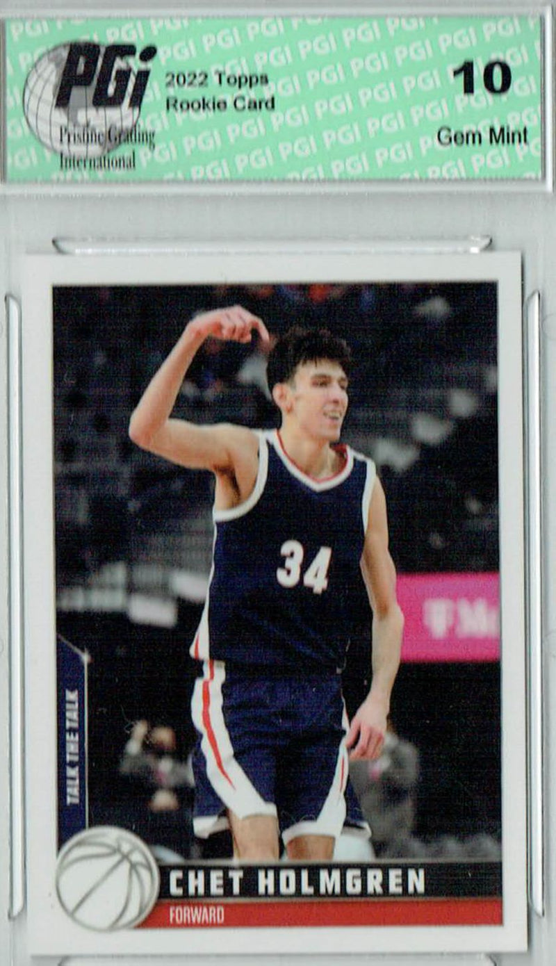 Chet Holmgren 2022 Topps X #18 Rookie Card PGI 10
